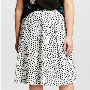 Who What Wear Polka Dot Skirt